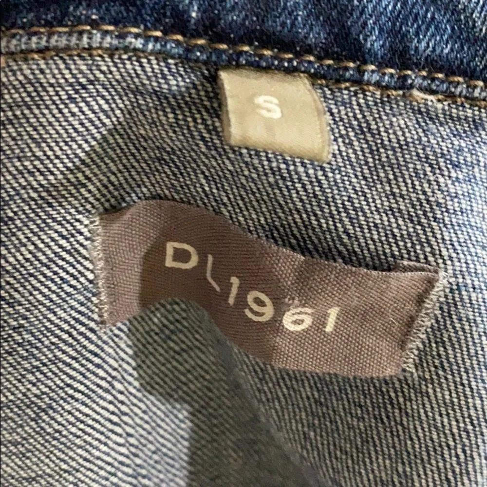 DL1961 Manning Mid Wash Denim Raw Hem Jacket
